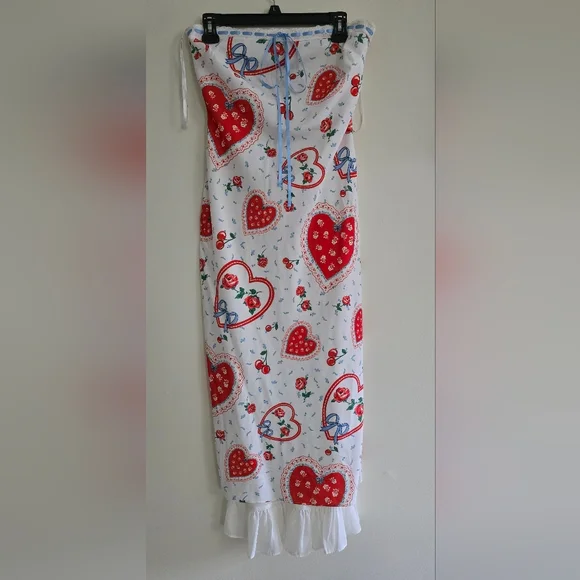 NWOT" For Love & Lemons Daisy Mae Strapless Midi Dress - Picture 6 of 9